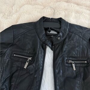 Jou Jou Black Faux Leather Jacket